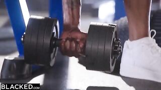 Brandi and Kenzie are sharing two thick BBCs in the gym