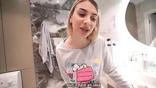 A step sister is giving me a lesson in sex skills