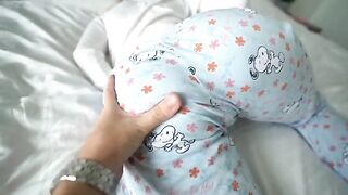 A step sister wets her pussy dreaming about her stepbrother's cock and cum