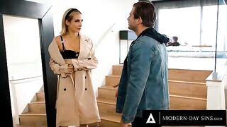 Aiden Ashley gets her pussy smashed for being naughty