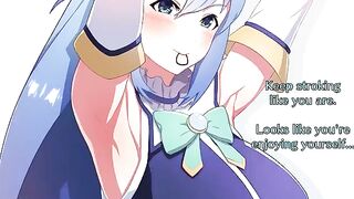 Ass worship with the goddess Aqua from Konosuba