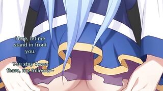 Ass worship with the goddess Aqua from Konosuba