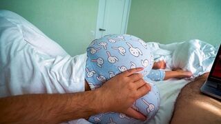 The step sister helps her brother to experience orgasm