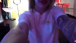 Kelly masturbating herself while watching actors’ scenes