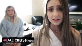 Stepdad educates his stepdaughters Laney Grey and Minxx Marley on discipline