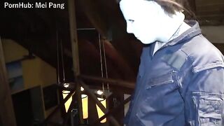Costumed beauty fucked hard on Halloween night