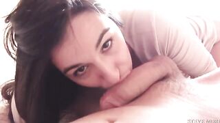 Skinny brunette babe Danika Morì gets her pussy railed