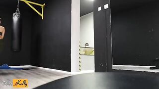 I crushed on my fitness colleague, so we got intimate in the gym restroom