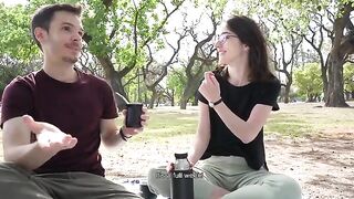 A day at the park ends with a girl getting fucked there