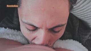 The guy caressed his sleeping beauty in sexy pajamas