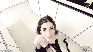 Hentai Little Caprice gets her mouth stuffed with cock by pervert stepbrother