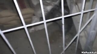 A stalker with a big dick penetrates the small pussy hard
