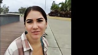 I picked up a slut in the park and we got naked outside