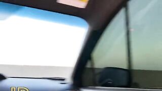 A beauty gave a deep blowjob to her new lover in the car park