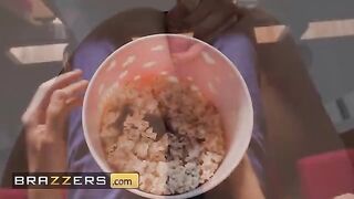 Naughty woman Tina Fire fucks in a popcorn machine with Jordi El In