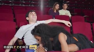 Naughty woman Tina Fire fucks in a popcorn machine with Jordi El In