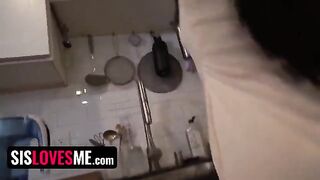 Stepsis Alex Coal gets fucked blindfolded by her stepbrother
