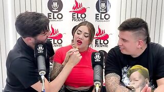 The interview with Elo Podcast ended in a blowjob session and a cumshot finish