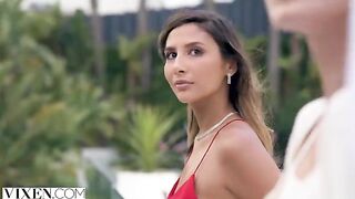 The girl is always getting what she wants from the guy because she's gorgeous