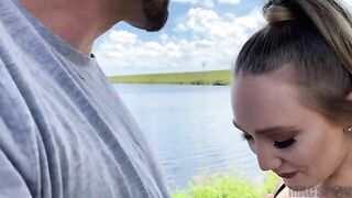 Blonde PAWG AJ Applegate gets fucked outdoors by J-Mac