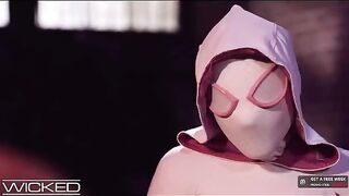 Spiderman fucked Gwen Stacy’s pussy after eating it, a wicked treat