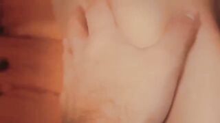 My wife with big natural boobs fucks me and jumps on my dick