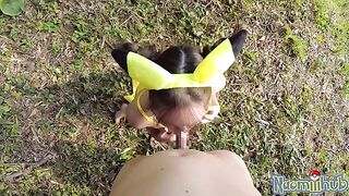 A Japanese girl is caressed with tenderness in this hot sex video