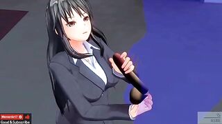 ASMR ear licking with Japanese hentai animation voice