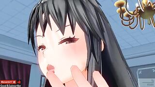 ASMR ear licking with Japanese hentai animation voice