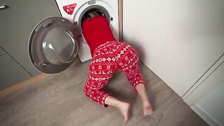 A Christmas Gift for Step Son - Step Mom Stuck in Washing Machine!