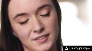 Passionate lesbian sex with Hazel Moore and Kimmy Kimm showing their skills