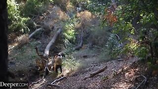 Avery & Jane seduced by a muscular guy in an intense threesome