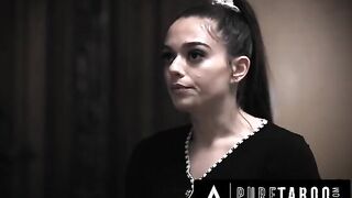Cheerleader Sophia Burns, with her stunning 34A natural curves, gets fucked by stepson for good grades