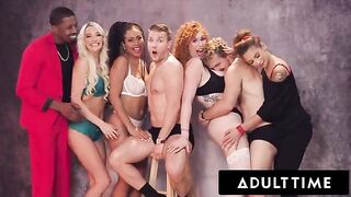 Lauren Phillips and friends are gifts for the lucky guy in this insane Christmas orgy