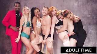 Lauren Phillips and friends are gifts for the lucky guy in this insane Christmas orgy