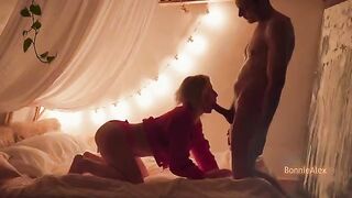 Warm homemade sex with a rough finish, just like a passionate amateur couple’s style