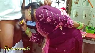 Hot and sexy maid got fucked in the kitchen, just like in a desi bhabhi scene