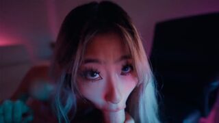 Sexy Asian teen Raya Steele rides my cock skillfully