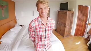 The man has sex with his fan and cum in her pussy