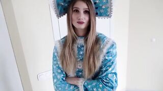 A hot blondie with sexy heels got fucked after addressing mix-up