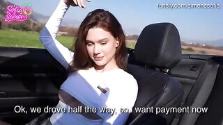 Public pussy fuck with cute teen in her car, she’s desperate