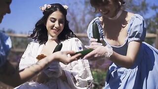 Once upon a time, Riley, Ryan, and Lena had a steamy threesome in the park