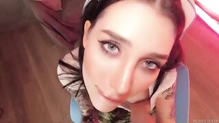 A teen gamer cheats on her BF with a stepbro, showcasing honey haze