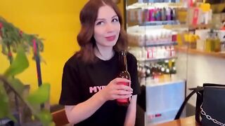Model in MYDRIASIS clothes checks the wardrobe and holes in an exclusive video