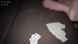 A girl played cards with her boyfriend, then got fucked