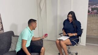 The psychologist made a mess with her toys in front of the client
