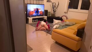 A stepsister got her juicy pussy filled with cum after being caught watching porn