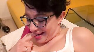 A stepsister got her juicy pussy filled with cum after being caught watching porn
