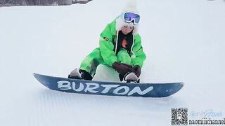 A hot girl got creampie on the slope while wearing ski wear