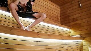 I flashed my cock to three strangers in the sauna, it was intense!